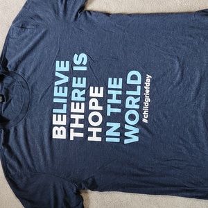 T-shirt Believe There Is Hope In the World-Large Children's Grief Awarene…